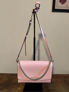 Kate Spade Pink Leather Chain Shoulder Bag